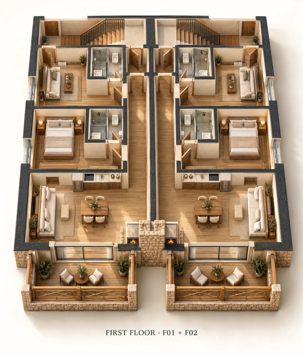 F01 The Mountain Duplex interior concept